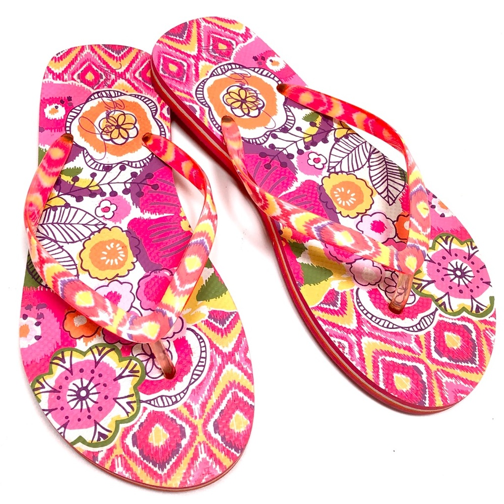 VERA BRADLEY pool slides flip flops 7-8